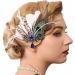 GENBREE 1920s Gatsby Flapper Feather Headpiece with Rhinestone Accent - Women's Cocktail Head Accessories - Buy Online on GoSupps.com
