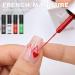 Gel Nail Polish Set 4 Color Metallic Painted Gel Polish White Black Red Green Liner Gel Nail Polish for Nail Art DIY UV/LED Soak Off Spring French Manicure Set with Thin Brush - Buy Online on GoSupps.com