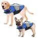 Alagirl's life jacket dog dog-swimming vest with high visibility adjustable life jacket for pets with reflective stripes and rescue handle Blue L L: 58-68cm (chest circumference) blue