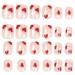 1 Box Press on Nails Cute Heart Fake Nails with Glue Short Press on Nails Reusable Glue on Nails Full Cover Square Press on Nails for Women Girls DIY Manicure Decoration Beauty Supplies