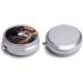 Round Pill Box with Wolves & Dream Catchers | 3 Compartment Decorative Metal Organizer - Portable Pocket Pill Case - Buy Online on GoSupps.com