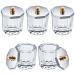 5 pieces Nail Art Glass Crystal Cup with lid nail powder shell nail crystal shell nail art liquid powder dappen for nail studios nail schools manicors personal nails
