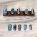 Temperament nail art pure hand-made short wearing a fairy princess nail art flash diamond sapphire.(XS) - Buy Online on GoSupps.com