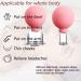 Glass Facial Cupping Set - 2 Piece Silicone Vacuum Suction Cups for Face, Back, Shoulder - Pink - Buy Online on GoSupps.com