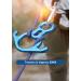 EMMRAGNO 50KN Rescue Figure 8 Descender - Large Bent-Ear Belaying Device | Aluminium Alloy Rappelling Device in Blue - Buy Online on GoSupps.com