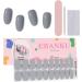 Ebanku 20PCs Gray UV Gel Nail Film - Self-Adhesive Nail Foil Wraps & Stickers for Women & Girls - Includes Nail File & Stick for Easy Nail Decoration - Buy Online on GoSupps.com