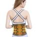 Lordosis support self-heated magnetic turmaline steel bone lordosis support belt waist spine back posture correction belt pain relief men and women (color: black si xl black