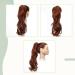Shop Sego 45cm Wavy Chestnut Rum Ponytail Hair Extension | Clip-In Synthetic Braid | Voluminous 140g Butterfly Clipping - Buy Online on GoSupps.com