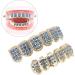 Teeth Set Bling Teeth Accessory Decoration for Halloween Party Hip Hop Show (Set of 12 upper and 8 lower blue diamonds) - Buy Online on GoSupps.com