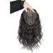 Cloud Wavy Full Head Wear Topper 18x18cm Middle Part Synthetic Head Top Replacement Wig Free Part Clip in Thick Hairpiece (45cm Dark Brown) - Buy Online on GoSupps.com