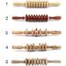 Wooden Fascia Massage Roller - Nine Round Handheld Body Wheel for Muscle Release & Relaxation - White - Buy Online on GoSupps.com