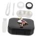 HOMSFOU 1 Set Box Contact Lens Case Glasses Holder Mirror Film Miss Glass Rhinestones Invisible