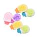 Beavorty 6pcs Bath Glove Dead Skin Remover Bath Ball Glove Shower Glove Double Sided Exfoliating Glove 23X14cm As Shown