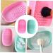 FRCOLOR Set of 4 Makeup Brush Exfoliating Pad Makeup Cleaning Mat Makeup Brush Washer Cleaning Mat for Makeup Brush Keychain Comb Makeup Box Silica Gel Cleaner Portable - Buy Online on GoSupps.com