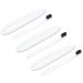 Sol Modern Gentle Toothbrush Ventilated Travel Case Soft Bristles Modern Sleek Design 3 Count (White)