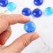 FuturePlusX Flat Glass Marbles 1Lb - 100PCS Premium Blue Mixed Color Flat Gems - Fish Tank Rocks, Vase Filler, Table Scatter Decor - Buy Online on GoSupps.com