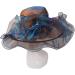 Women's Brown Organza Sun Visor Cap with Flowers - Church Derby Party Hat - Buy Online on GoSupps.com