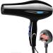 Hair Dryer Diffuser Hairdryer 2 Speed 3 Heat Settings and Cool Button Fast Drying Salon Blow Dryer Hair Dryer for Multi Hairstyles Professional Hair Dryer with Diffuser and Concentrator Attachments - Buy Online on GoSupps.com