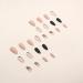 Shop Justotry 24-Piece Leopard Stiletto & Black French Press-On Nails | Glitter Almond Art | Medium Acrylic Fingernails for Women - Buy Online on GoSupps.com