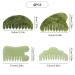 Natural Jade Comb Set - 4 Styles for Scalp & Face Gua Sha Massage | Stress Relief & Relaxation Gifts - Buy Online on GoSupps.com