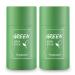 Morelucky 2 Pack Green Tea Stick for Face Face Moisturizer Oil Control Deep Clean Pore Improves Skin Natural Purifying Clay Poreless Green Tea Mask Stick for Men & Women