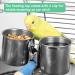 Taicols Stainless Steel Bird Food Bowls - 2-Piece Feed Cup Set with Clip for Parrots & Cage Dispensers - Buy Online on GoSupps.com