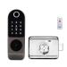 No Wiring Security Home Gate Door Keyless Entry Card WiFi Smart Door Lock Digital Dou Side Fingerprint Rim Lock (Color : (Dou) Remote) (Basic with Remote)
