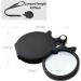 Mini Size Magnifier10X Magnifying 55 MM Folding Magnifier Glass Lens Loupe with Rotating Protective Holster for Reading Aid Maps Photographs Documents Lanyard Type - Buy Online on GoSupps.com