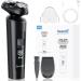 SweetLF Electric Shaver for Men - IPX7 Waterproof 5D Floating Heads LCD Display Cordless Razor with Beard Trimmer & USB-C Charging - Perfect for Wet & Dry Shaves - Buy Online on GoSupps.com
