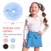 Fuzzy Faux Fur Scrunchies Set - 4 Pieces | Pom Pom Hair Accessories for Women & Girls | Elastic Ponytail Holders in 4 Colors - Buy Online on GoSupps.com