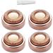 Facial Hair Remover Replacement Heads, for Flawless Women Lip Soft Touch, Chin, and Cheeks Cleaning as Seen on TV 18K Gold-Plated Rose Gold 4 Count