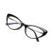 FEISEDY Cat Eye Glasses Vintage Classic Fashion Glasses for Women Blue Light Blocking Glasses B2363 Bright Black Frame