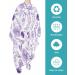 Buy Purple Floral Barber Cape | Adjustable Hair Cutting Cape for Men Women & Kids | Eucalyptus Leaves Design | 55x63 Inch Hairdressing Accessory - International Shipping Available - Buy Online on GoSupps.com