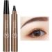Crayon sourcils 4 points | Stylo tanche 4 pointes fourchues pour sourcils - Stylo sourcils liquide crayon microblading sourcils longue dur e maquillage des sourcils Pacienjo Marron fonc  - Buy Online on GoSupps.com