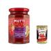 Italian Gourmet E.R. Mutti Sugo con Pomodoro Rossoro grilled vegetables and red onion sauce Tropea Calabria pgi 280g + Italian Gourmet Polpa 400g