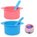 2pcs Wax Pot Liner, Silicone Wax Melt Warmer Liner with 2pcs Blue Silicone Wax Spatula Wax Warmer Liners Reusable Compatible with 16oz Electric Waxing Kit (Pink, Blue)