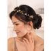 Kercisbeauty Gold Leaf Headband - Bridal Boho Hair Piece for Women | Dainty Hair Accessories for Special Occasions - Buy Online on GoSupps.com