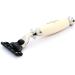 Edwin Jagger R357AMZ Classic MACH 3 Razor - Nickel-Plated Manual Shaving for Men & Women - Ivory Imitation Plastic Handle - Buy Online on GoSupps.com