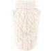 Shop Tower Collar Knitting Sweater for Pets - Winter Warmer for Dogs & Cats in White | Cozy Crochet Coat for Small to Large Pets - Buy Online on GoSupps.com