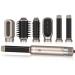 Airstyler 6 in 1 Ukliss Fhnbrush warm air brush hair dryer with curling iron smoothing brush hair styler give the hair volume smooth curl and blow dry hair golden