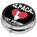 I Love Alpacas Mini Round Pill Box | 3 Compartment Portable Organizer for Travel Home & Office - Buy Online on GoSupps.com
