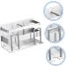 Homsfou Toothbrush Holder | Bathroom Organizer & Toothbrush Rack | Stainless Steel Toothbrush Cup - Silver (14x7.2x6cm) - Buy Online on GoSupps.com