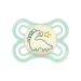MAM Perfect pacifier luminous size 2-6 months teat made of SkinSoft silicone organic round with pacifier cover green