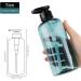 Segbeauty 16oz Shampoo Bottles with Pump - 3 Pack Reusable Shower Dispenser Set - Blue - Ideal for Shampoo, Conditioner, Body Wash - 500ml - Buy Online on GoSupps.com