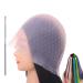 Trendyfave Highlighting Cap Pre-punched with Holes Silicone Highlighting Cap and Hook Kit Reusable Hair Coloring Dye Cap For Salon Hair Color Hairdressing Kit At Home DIY Hair Highlighting Kit Pink
