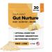 Complement Gut Nurture Prebiotic + Postbiotic Superfood Powder for Leaky Gut Repair Probiotics for Digestive Health - Ginger Root - 30 Servings