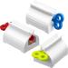 Eruinfang toothpaste dispenser 3 pieces of toothpaste squeezer tube squeezer with tube key tube presser tube press squeezer toothpaste squirrel seat holder standing toothpaste dispensers