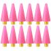 12 Pcs Wax Replacement Head Tips Rhinestone Picker Tool for Nail Dotting Pen to Pick Up Nail Gem Jewelry Wax Pen for Rhinestones (Pink)
