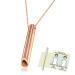 Natural Healing Necklace for Women and Men Stress Relief Necklace with Stainless Steel Breathing Pendant for Meditation Anxiety Relief Relaxation and Exercise (Rose Gold)