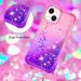 Buy Tivenfezk Glitter Drive Sand Shell for iPhone 15 Plus | Silicone Shockproof Gradient Case - Pink Purple Transparent Bumper - Buy Online on GoSupps.com